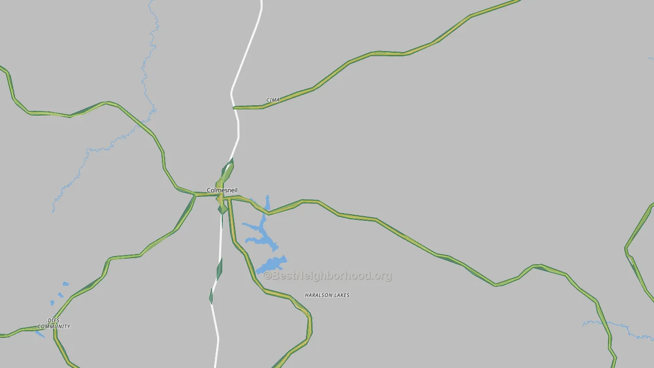 75938, TX Map of Noise Levels in 75938