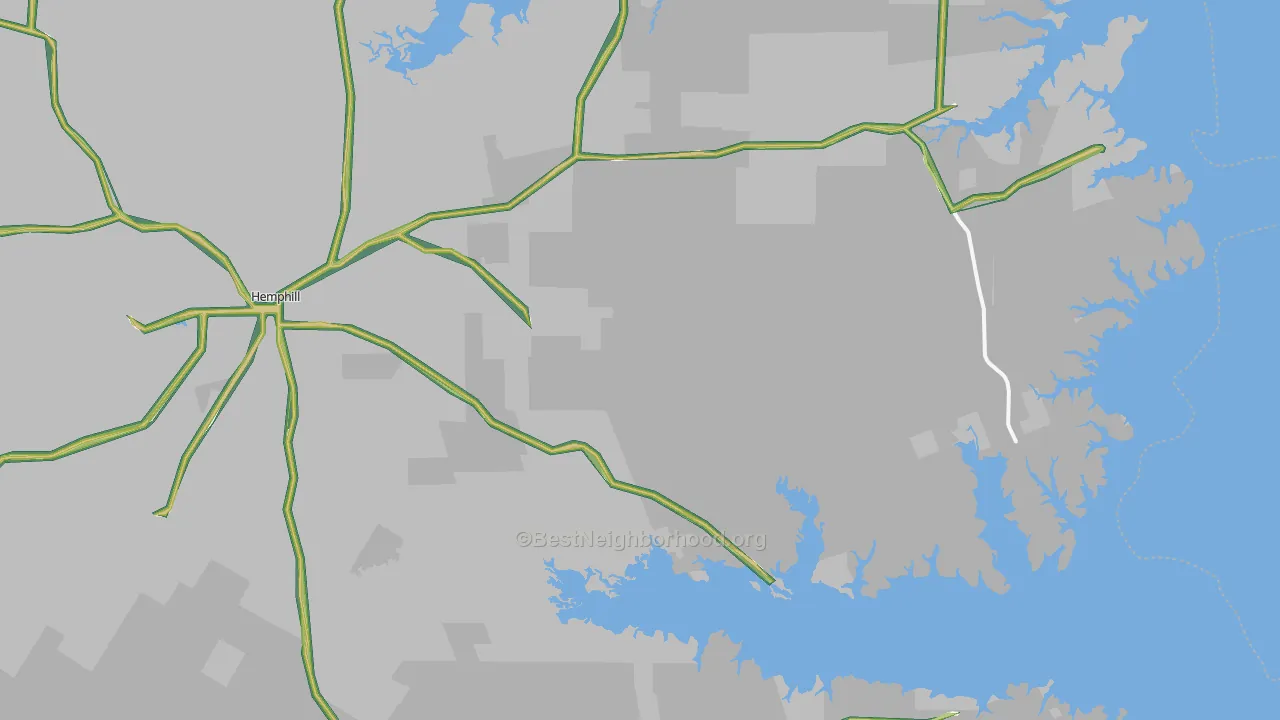 75948, TX Map of Noise Levels in 75948