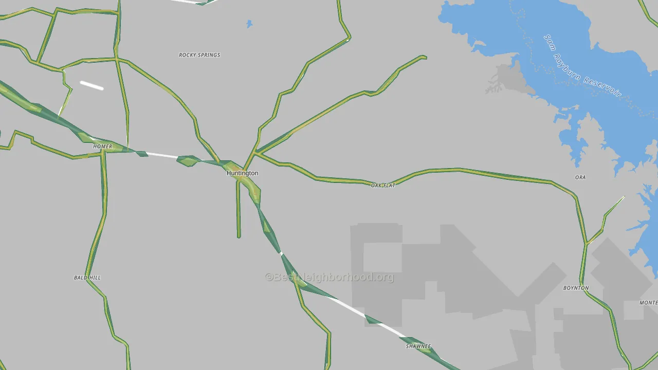 75949, TX Map of Noise Levels in 75949