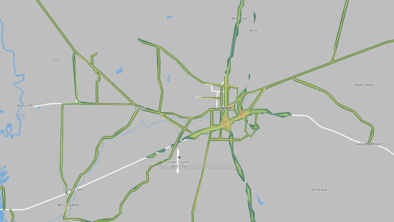 75951, TX Map of Noise Levels in 75951