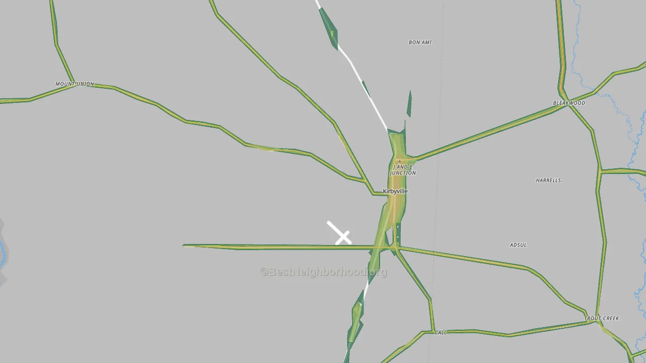 75956, TX Map of Noise Levels in 75956
