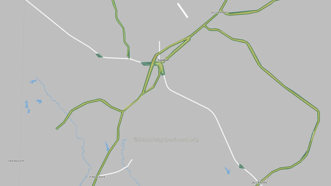 75966, TX Map of Noise Levels in 75966