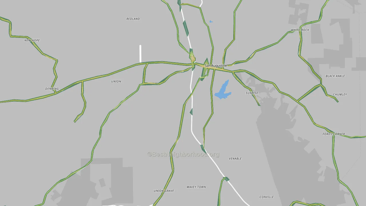 75972, TX Map of Noise Levels in 75972