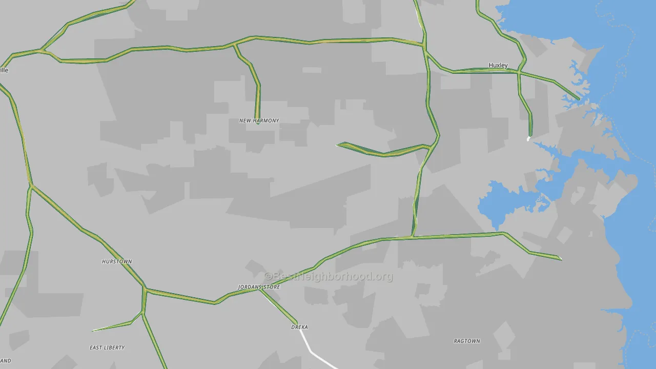 75973, TX Map of Noise Levels in 75973