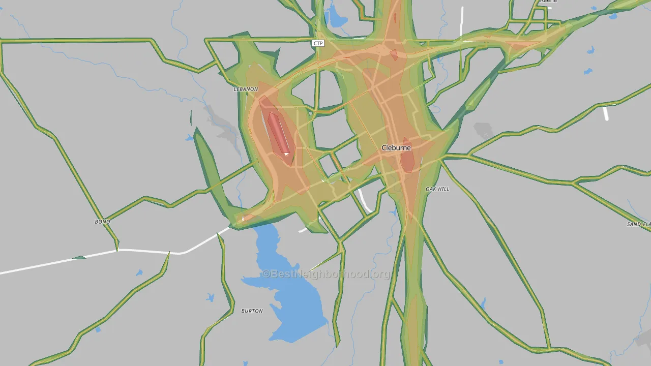 76033, TX Map of Noise Levels in 76033