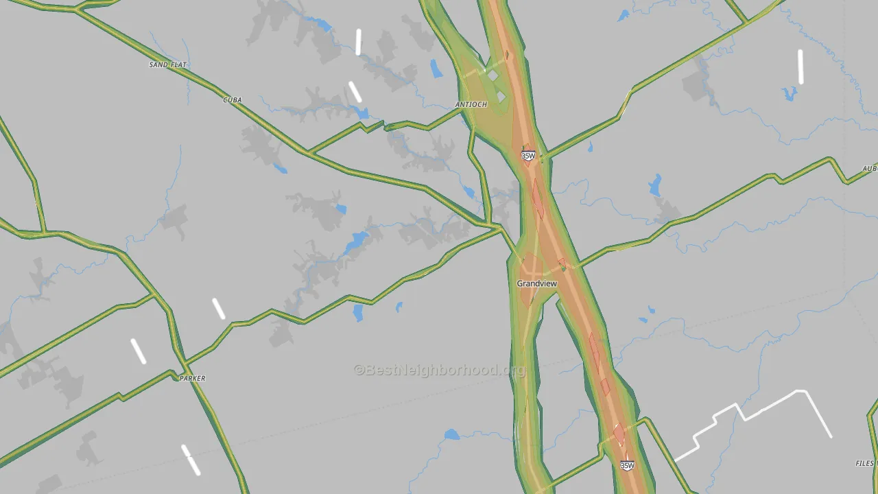76050, TX Map of Noise Levels in 76050