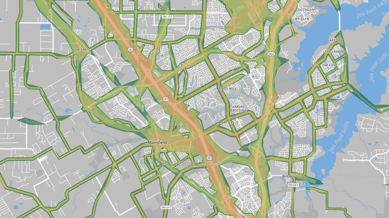 76063, TX Map of Noise Levels in 76063
