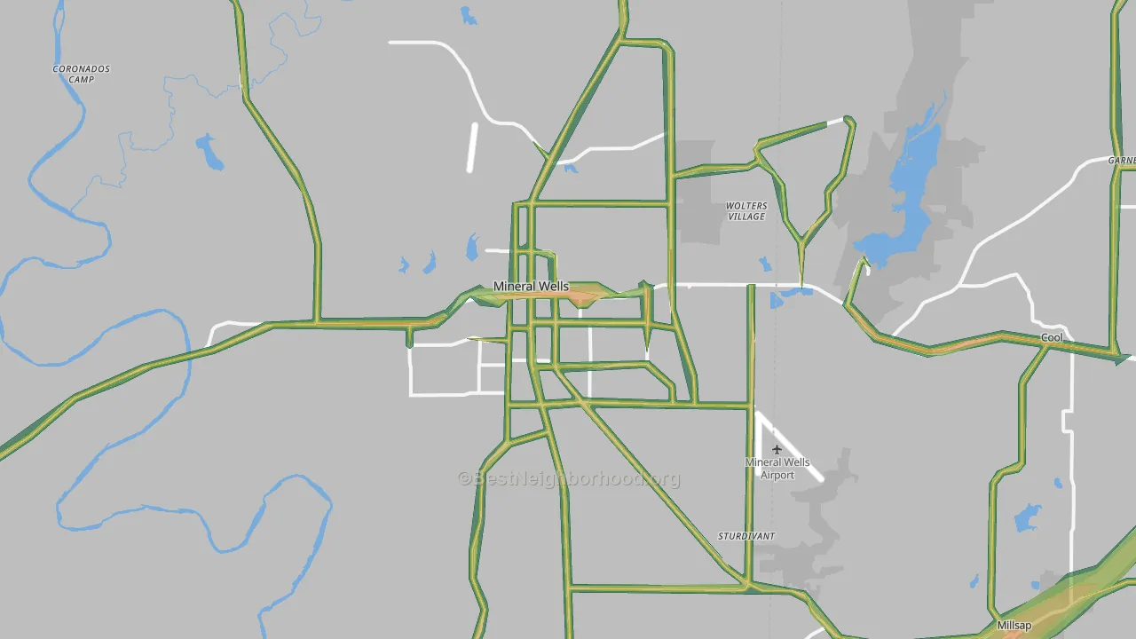 76067, TX Map of Noise Levels in 76067