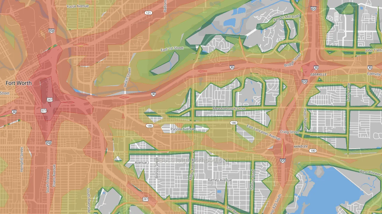 76103, TX Map of Noise Levels in 76103