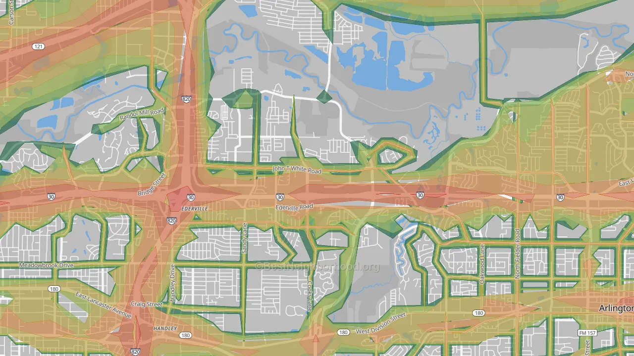 76120, TX Map of Noise Levels in 76120