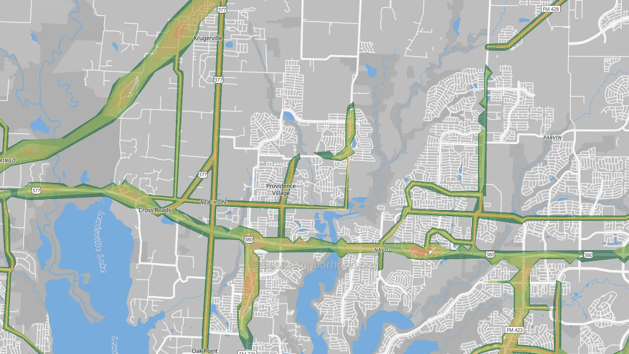 76227, TX Map of Noise Levels in 76227