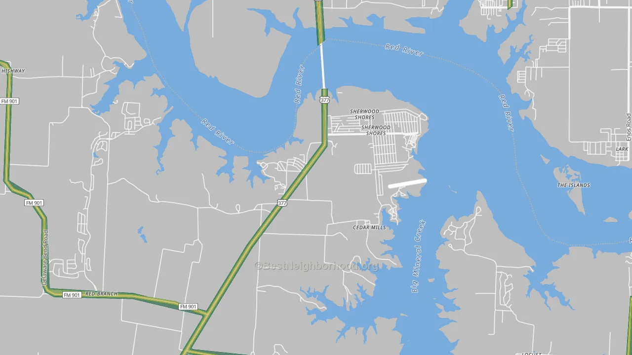 76245, TX Map of Noise Levels in 76245