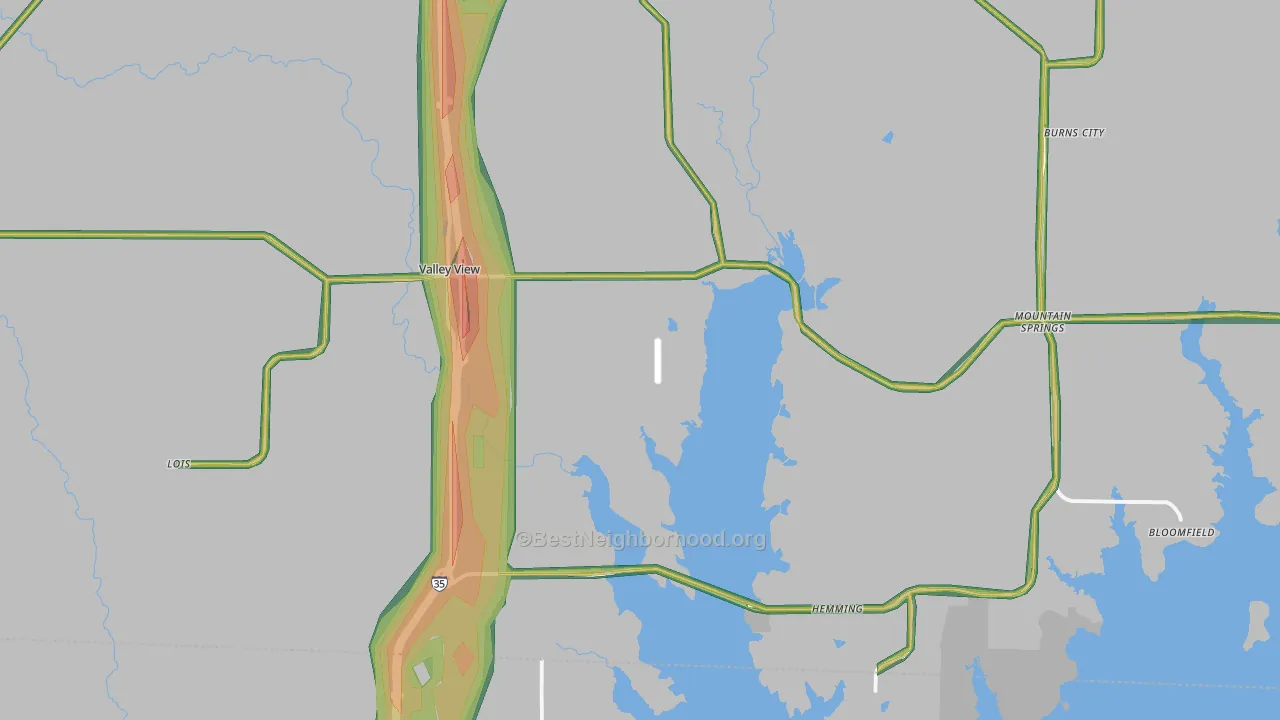 76272, TX Map of Noise Levels in 76272