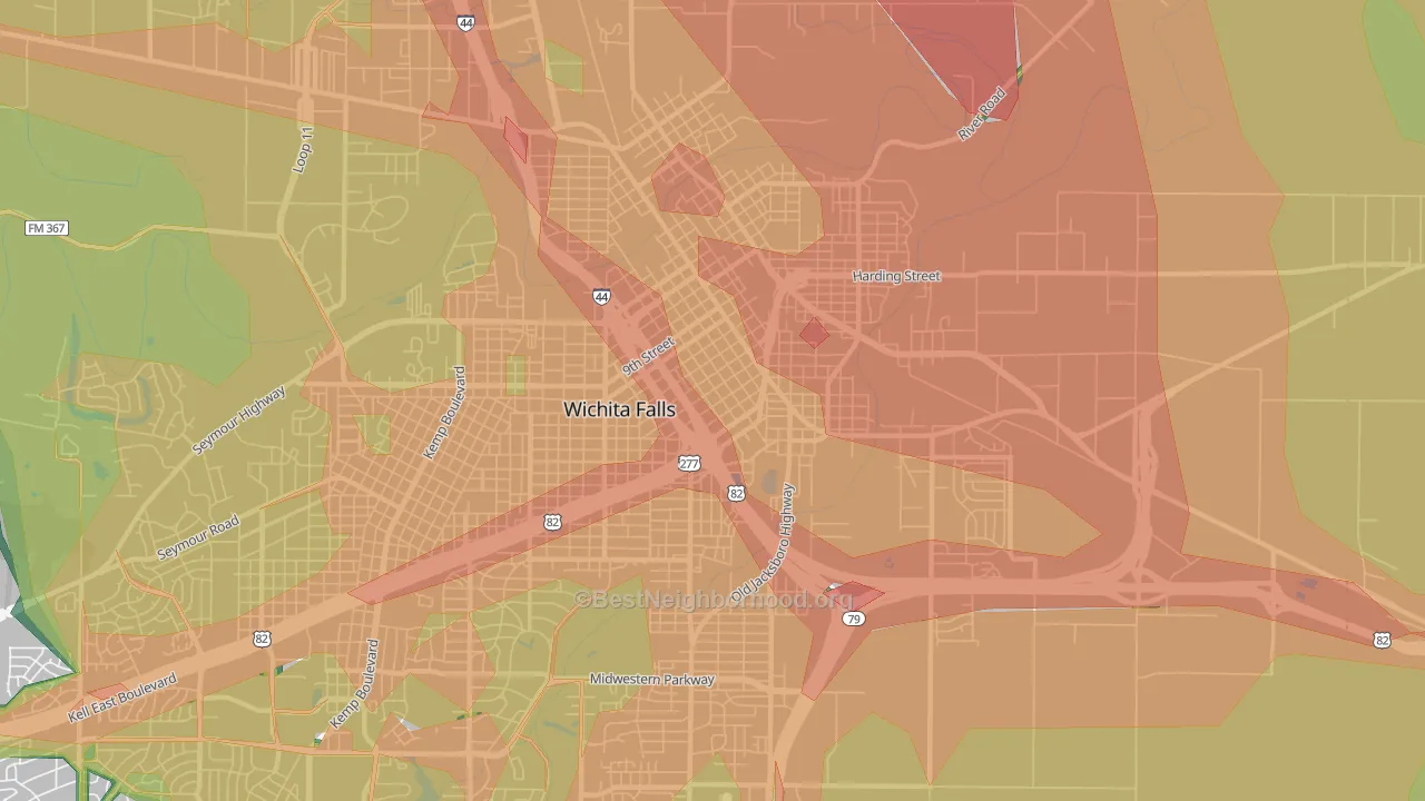 76301, TX Map of Noise Levels in 76301