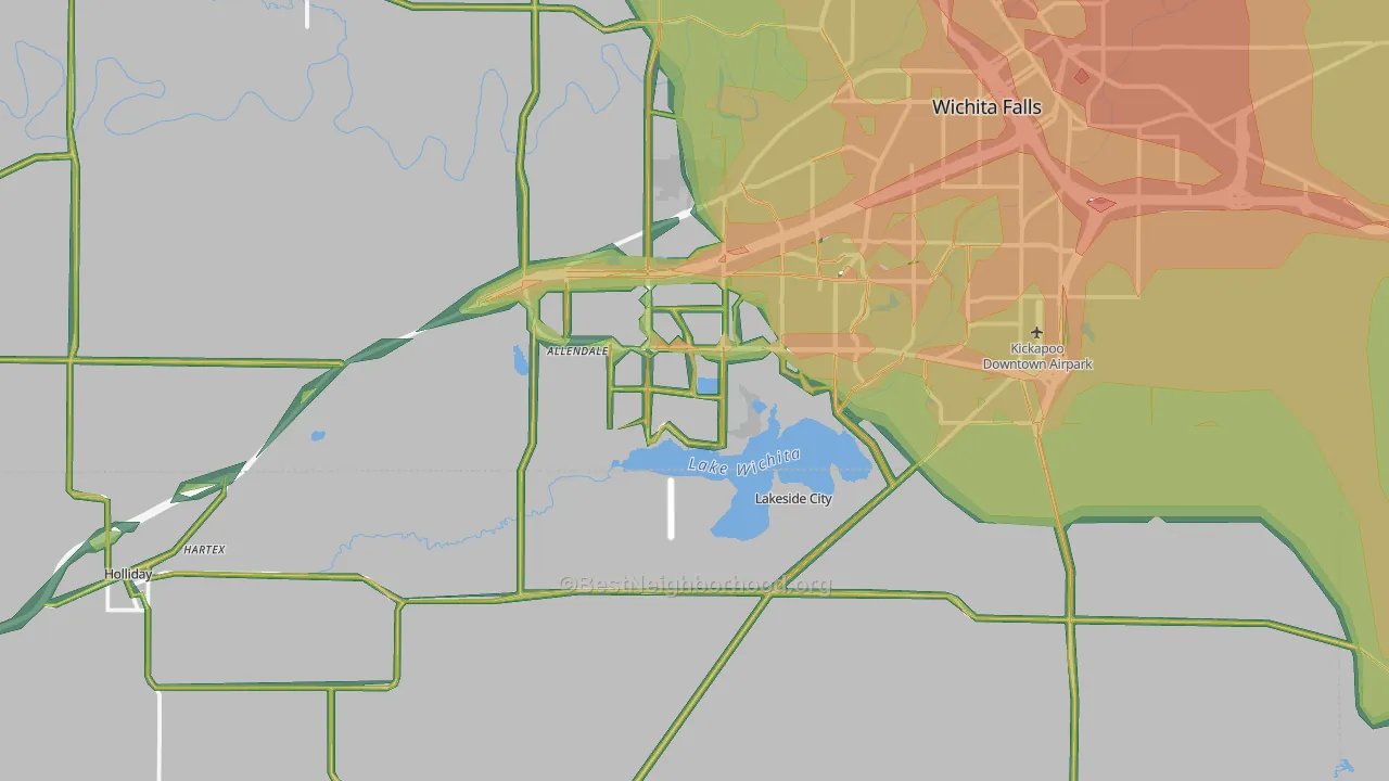 76310, TX Map of Noise Levels in 76310