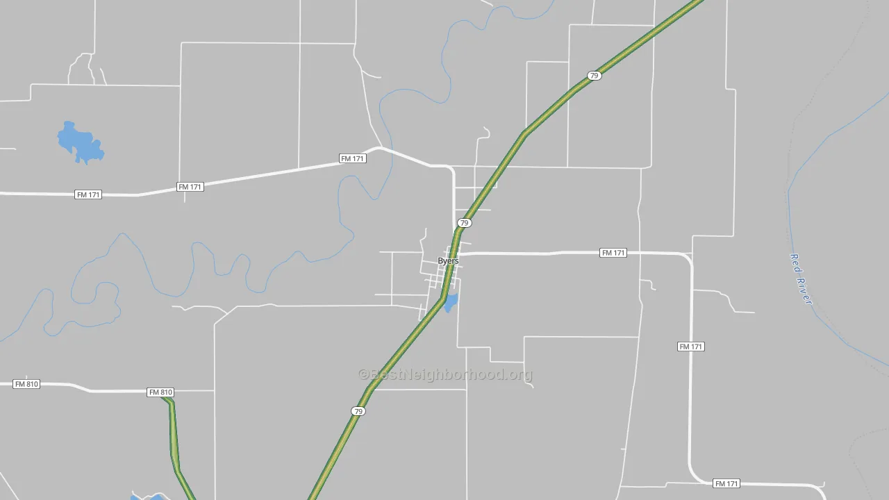 76357, TX Map of Noise Levels in 76357