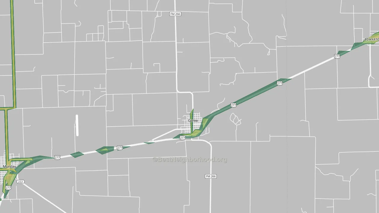 76363, TX Map of Noise Levels in 76363