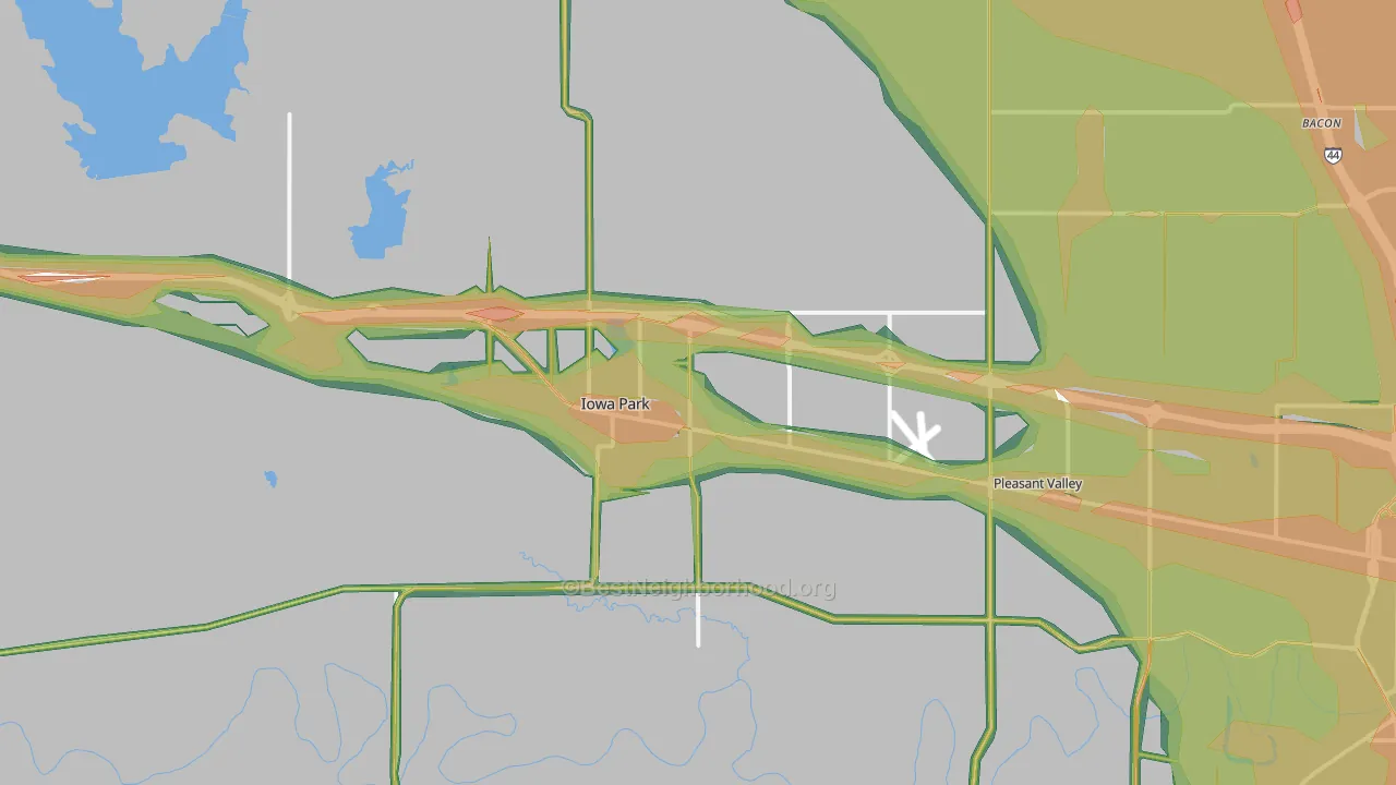 76367, TX Map of Noise Levels in 76367