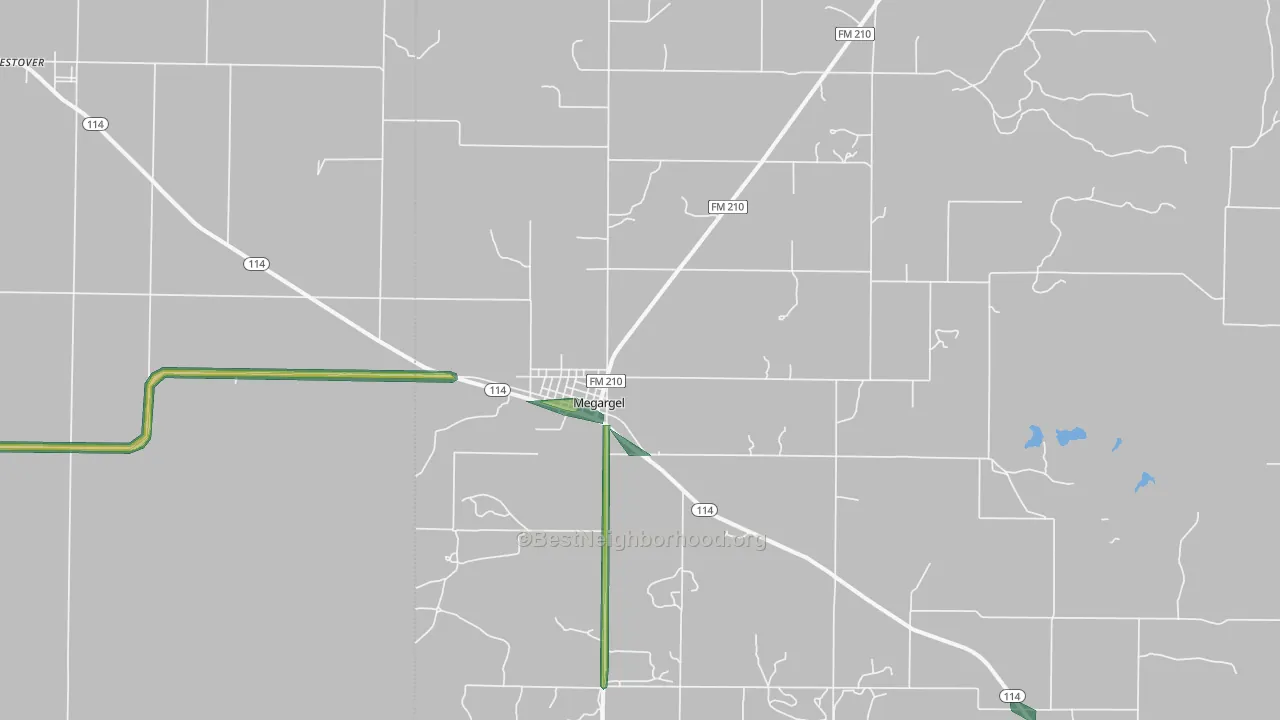 76370, TX Map of Noise Levels in 76370