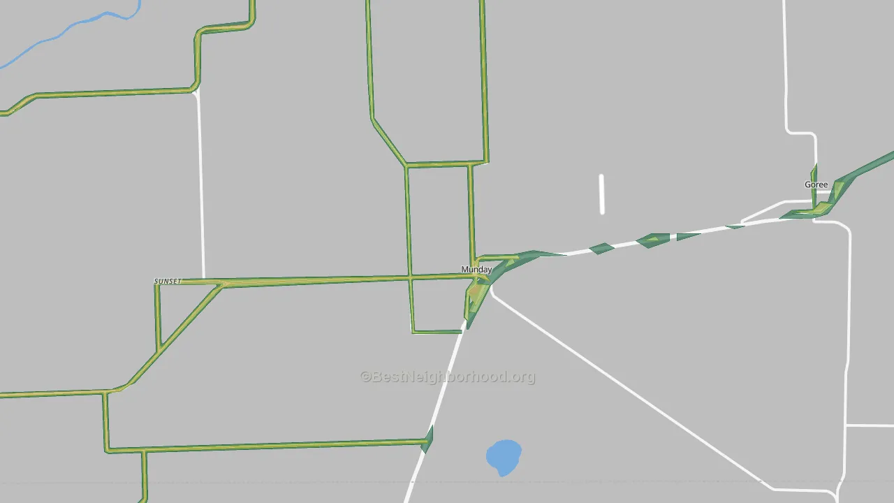 76371, TX Map of Noise Levels in 76371