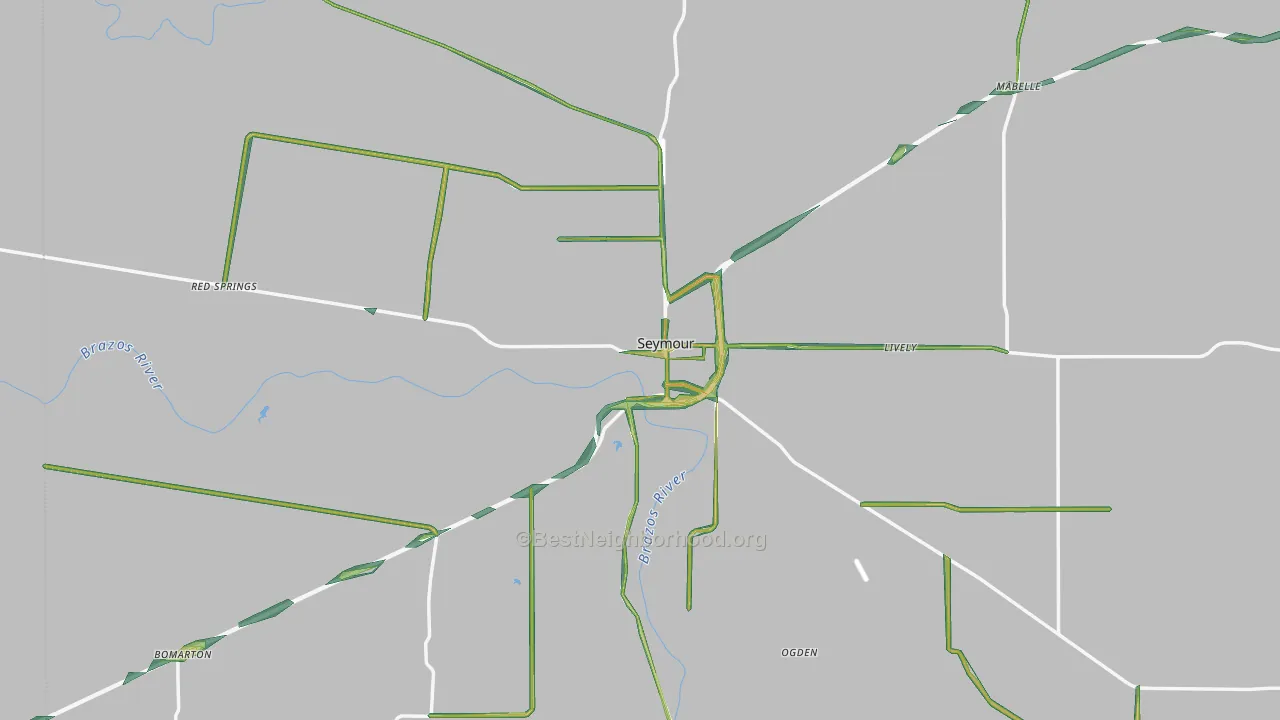 76380, TX Map of Noise Levels in 76380