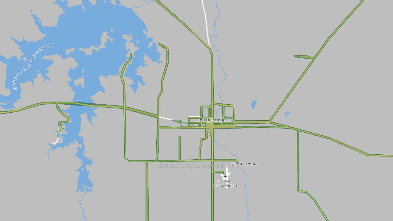 76424, TX Map of Noise Levels in 76424