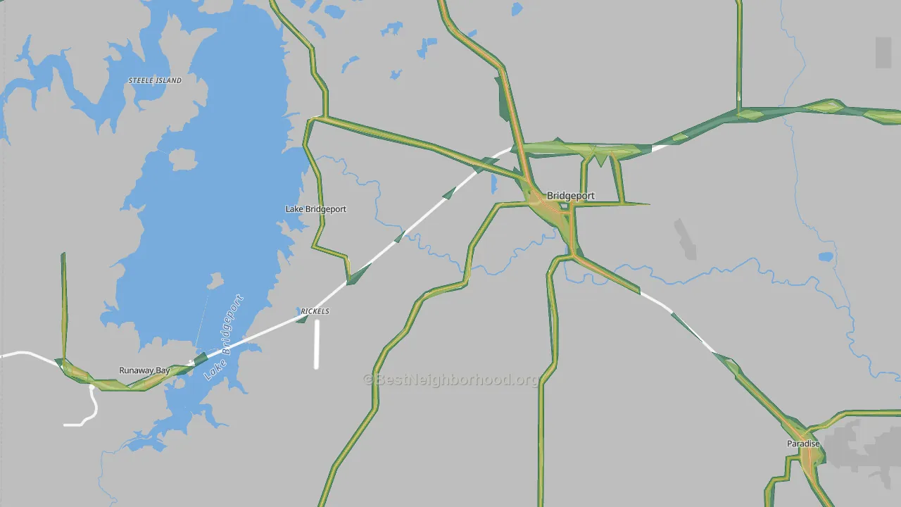 76426, TX Map of Noise Levels in 76426