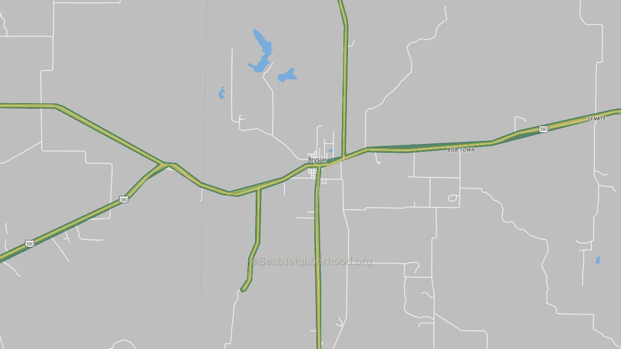 76427, TX Map of Noise Levels in 76427