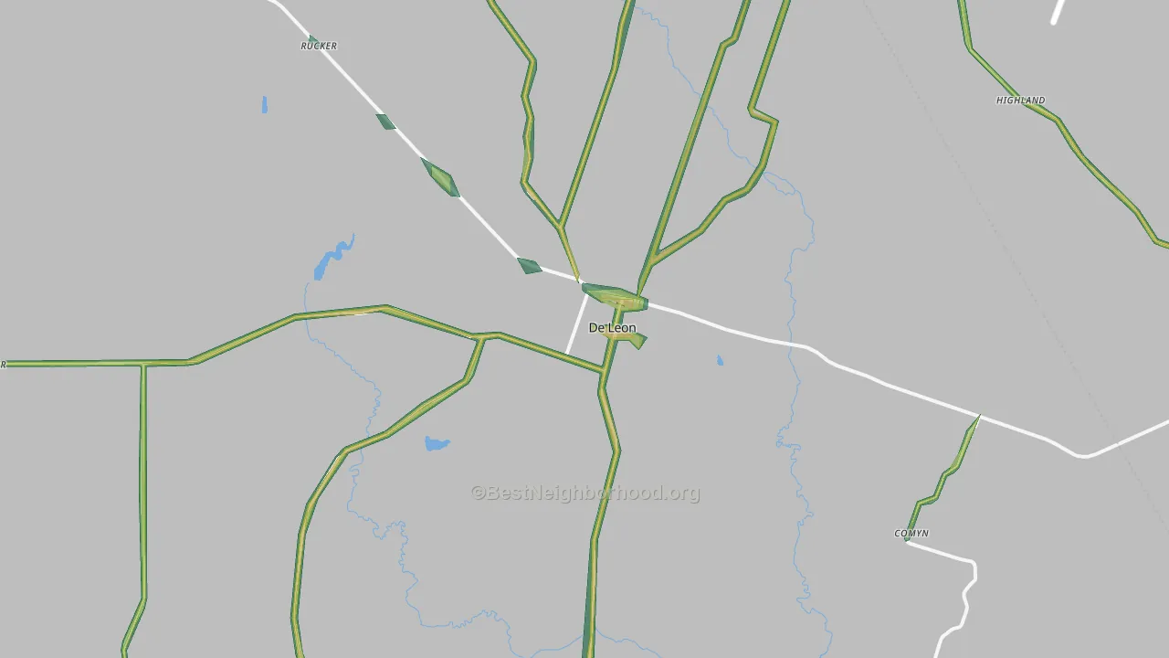 76444, TX Map of Noise Levels in 76444