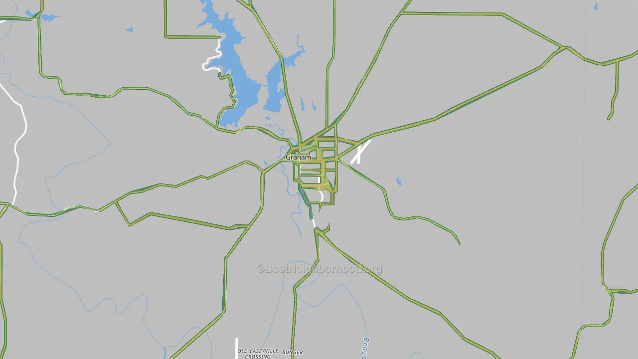 76450, TX Map of Noise Levels in 76450