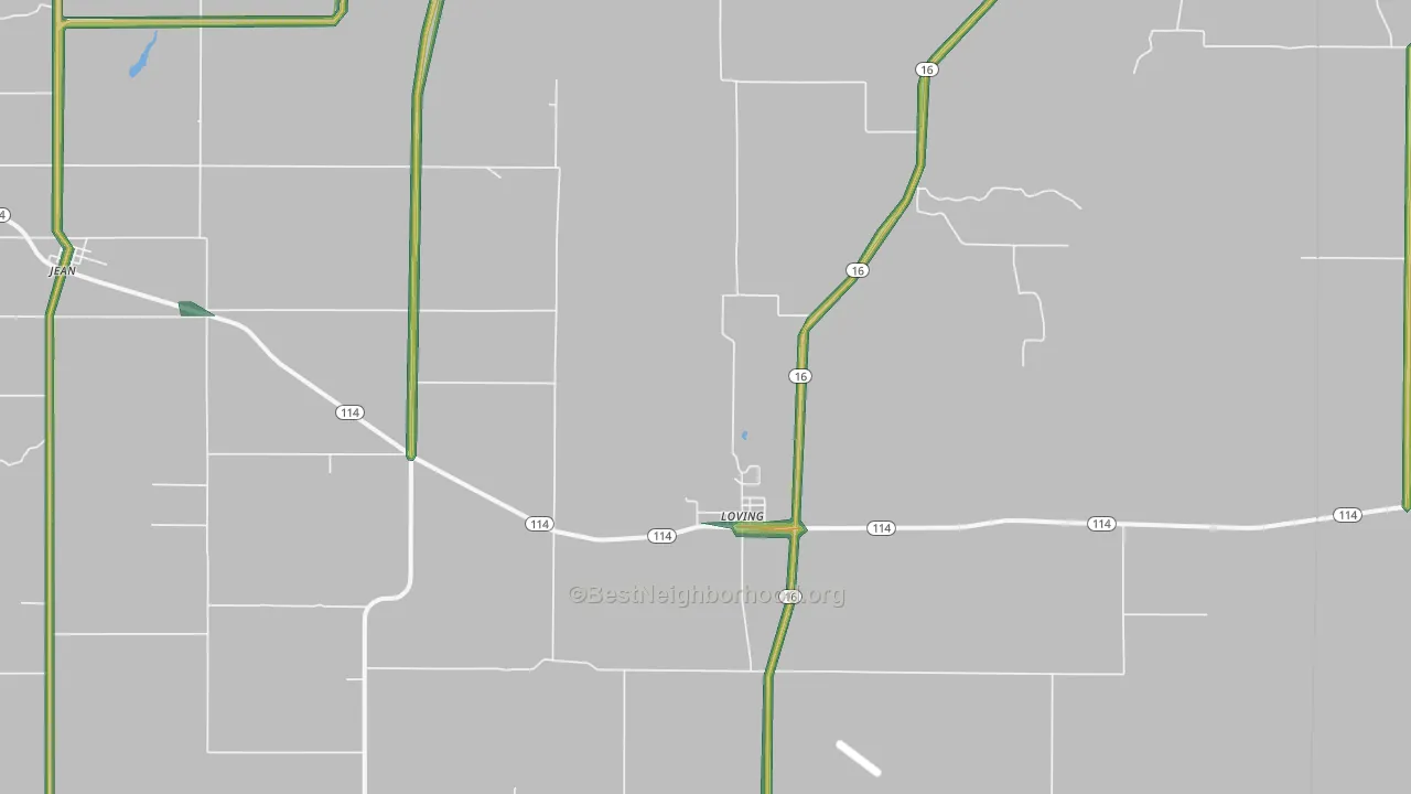 76460, TX Map of Noise Levels in 76460