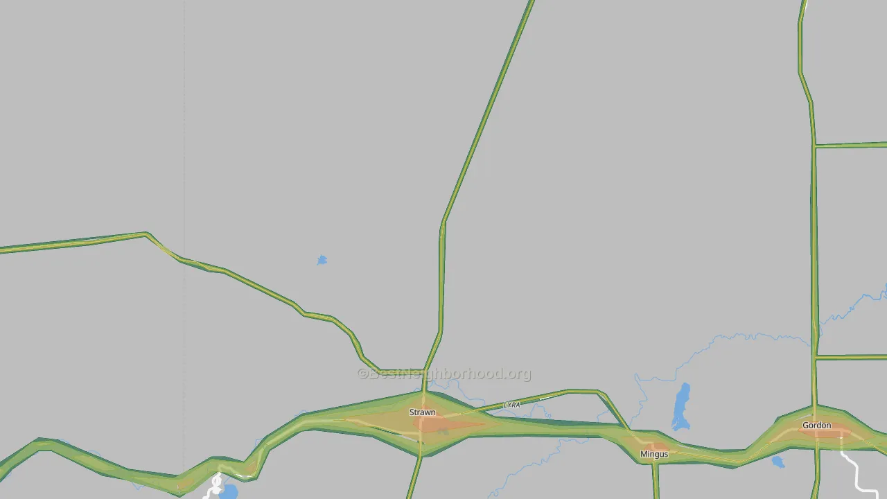 76475, TX Map of Noise Levels in 76475