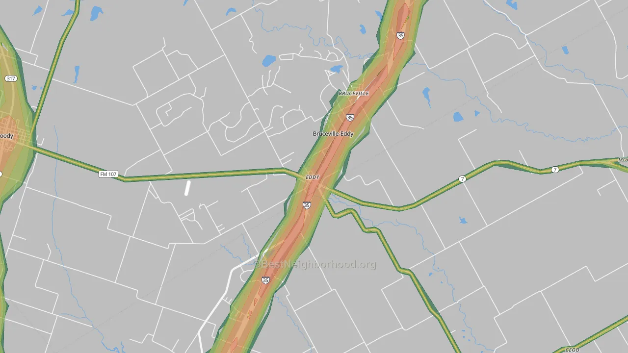76524, TX Map of Noise Levels in 76524