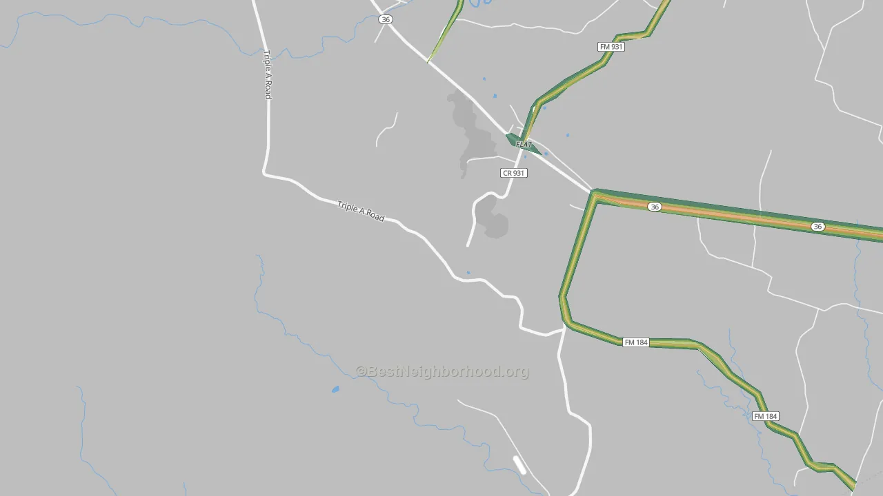 76526, TX Map of Noise Levels in 76526