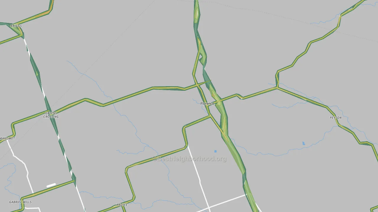 76527, TX Map of Noise Levels in 76527