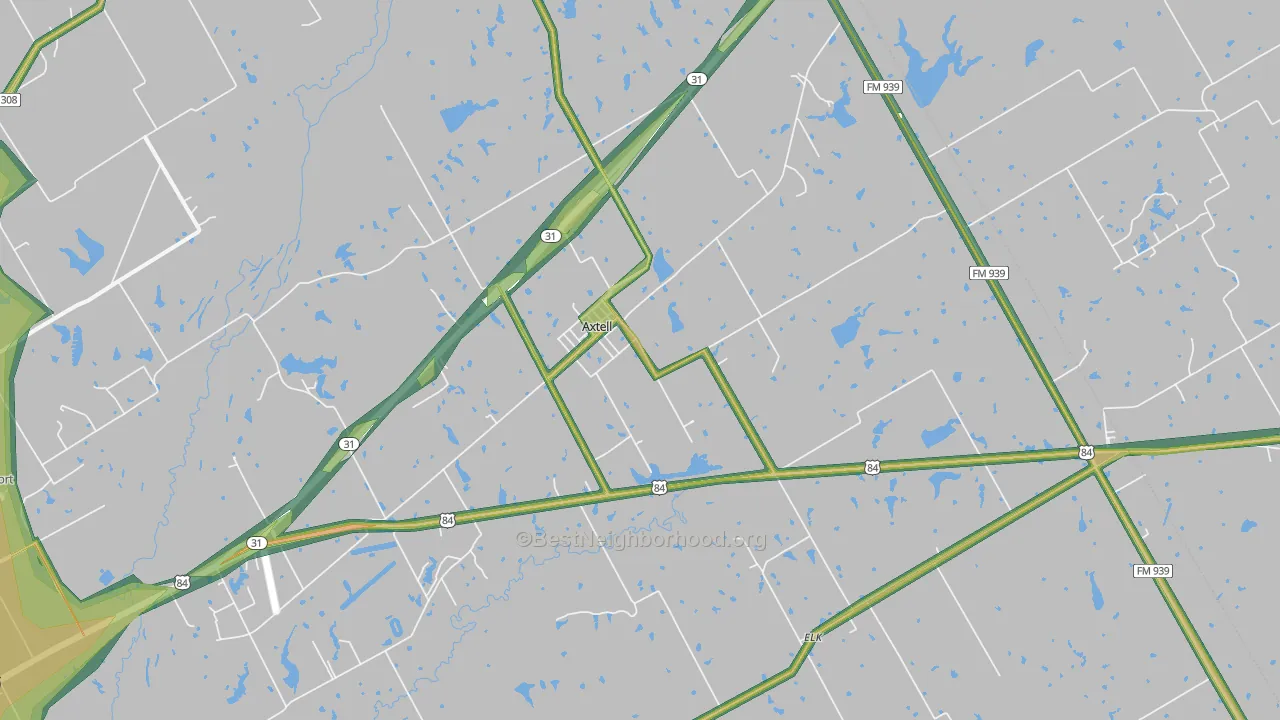 76624, TX Map of Noise Levels in 76624