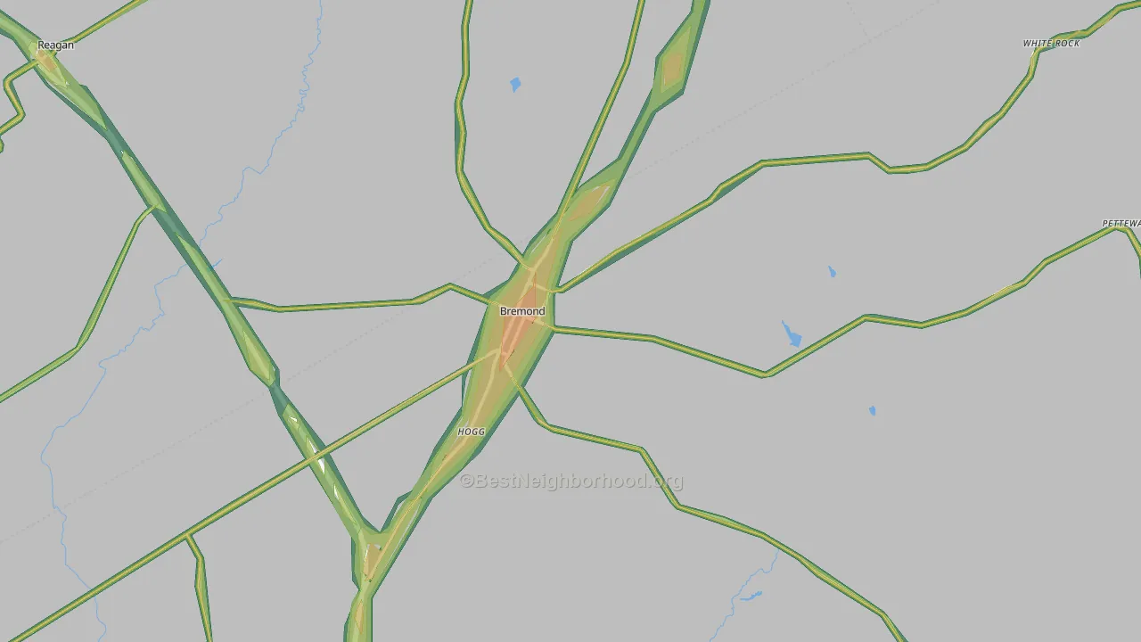 76629, TX Map of Noise Levels in 76629