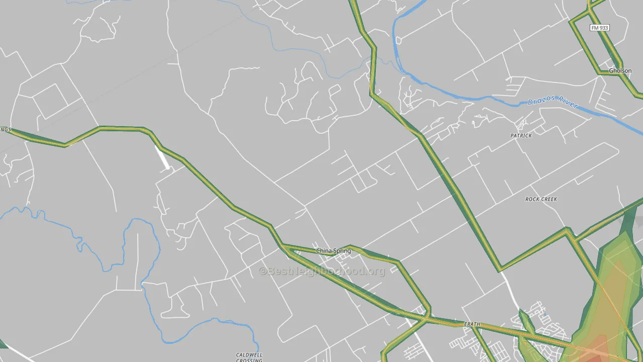 76633, TX Map of Noise Levels in 76633