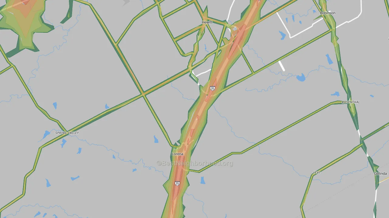 76655, TX Map of Noise Levels in 76655