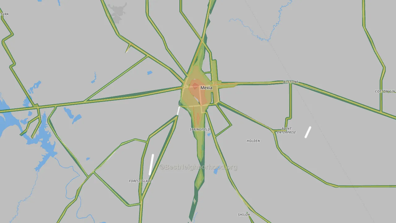 76667, TX Map of Noise Levels in 76667