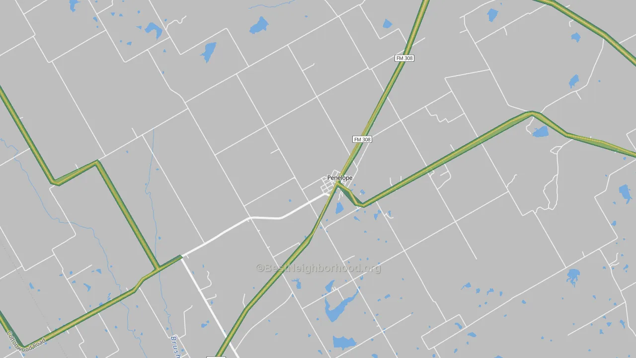 76676, TX Map of Noise Levels in 76676