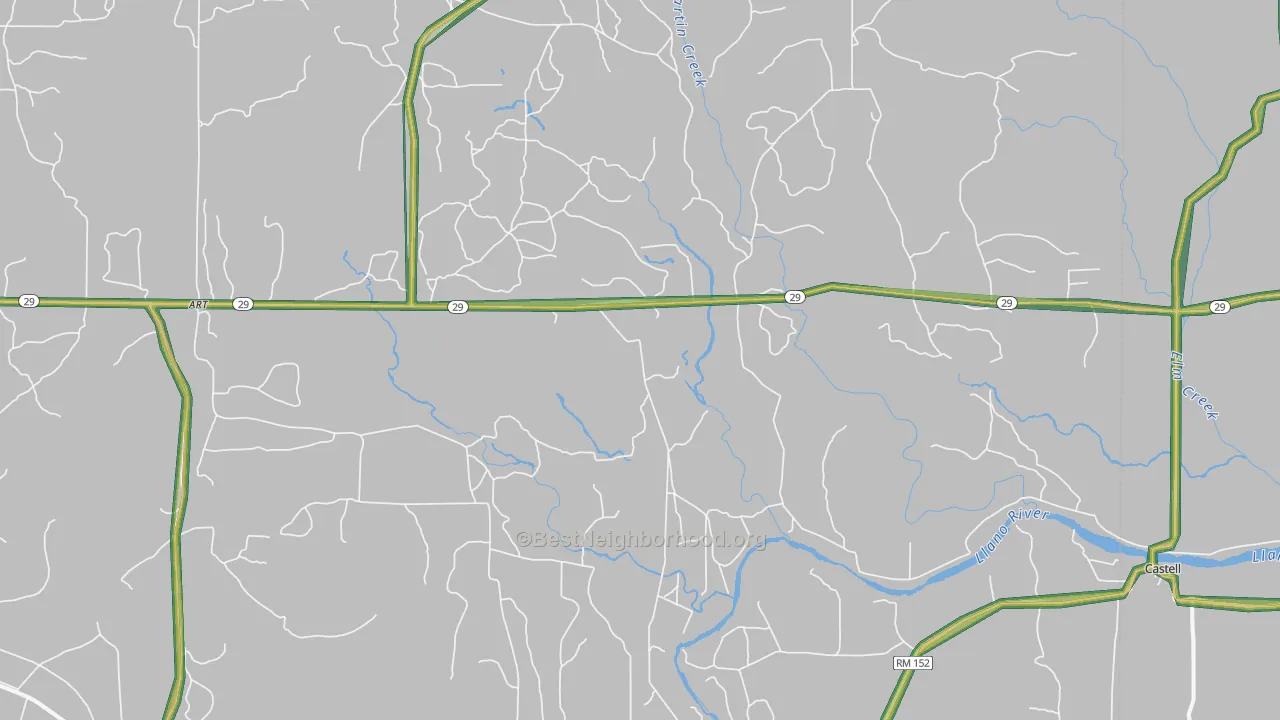 76820, TX Map of Noise Levels in 76820