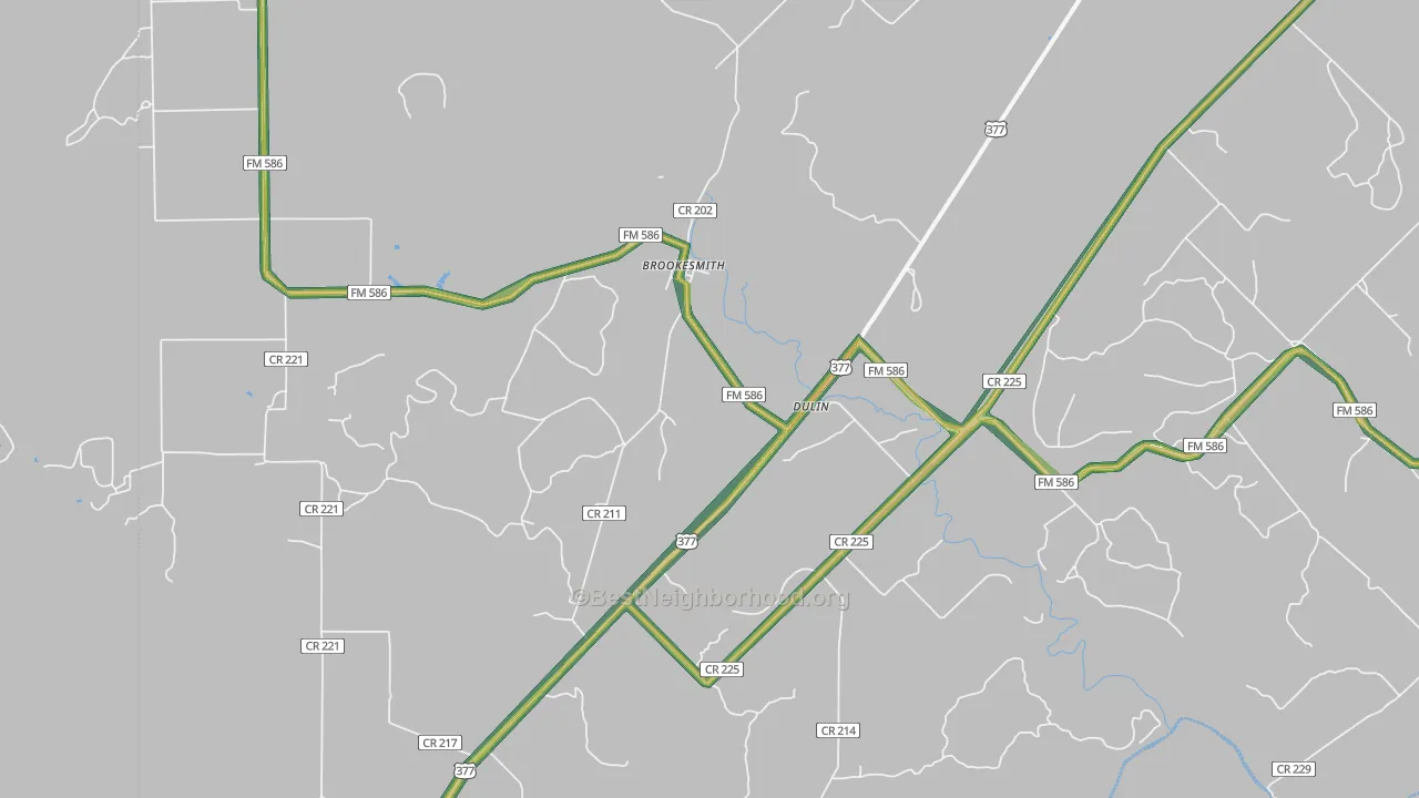 76827, TX Map of Noise Levels in 76827