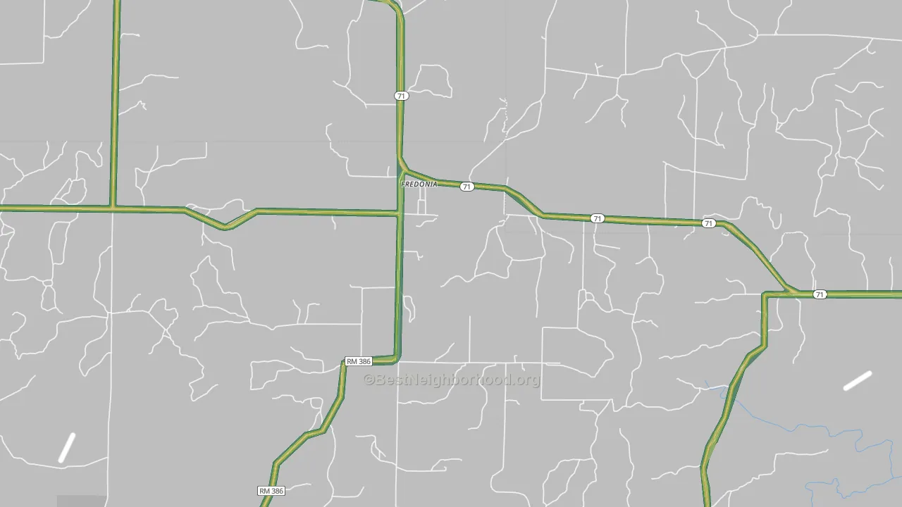 76842, TX Map of Noise Levels in 76842