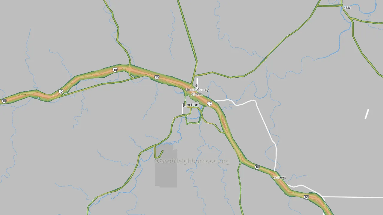 76849, TX Map of Noise Levels in 76849