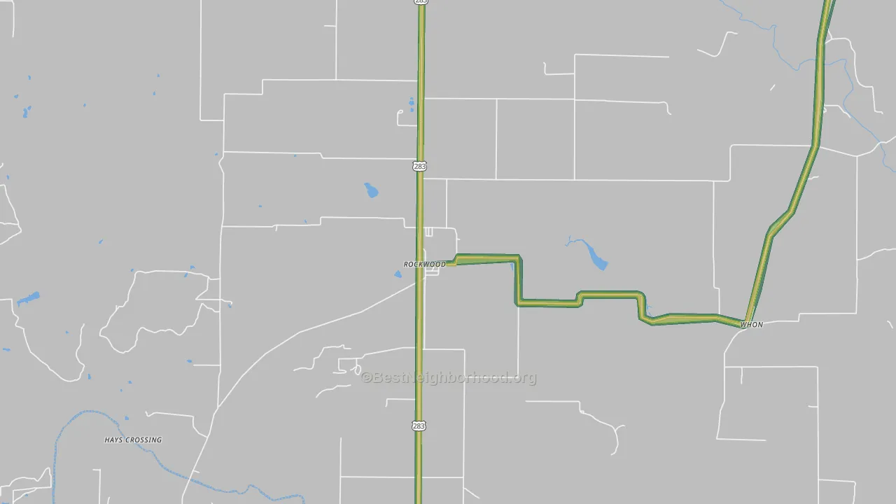 76873, TX Map of Noise Levels in 76873