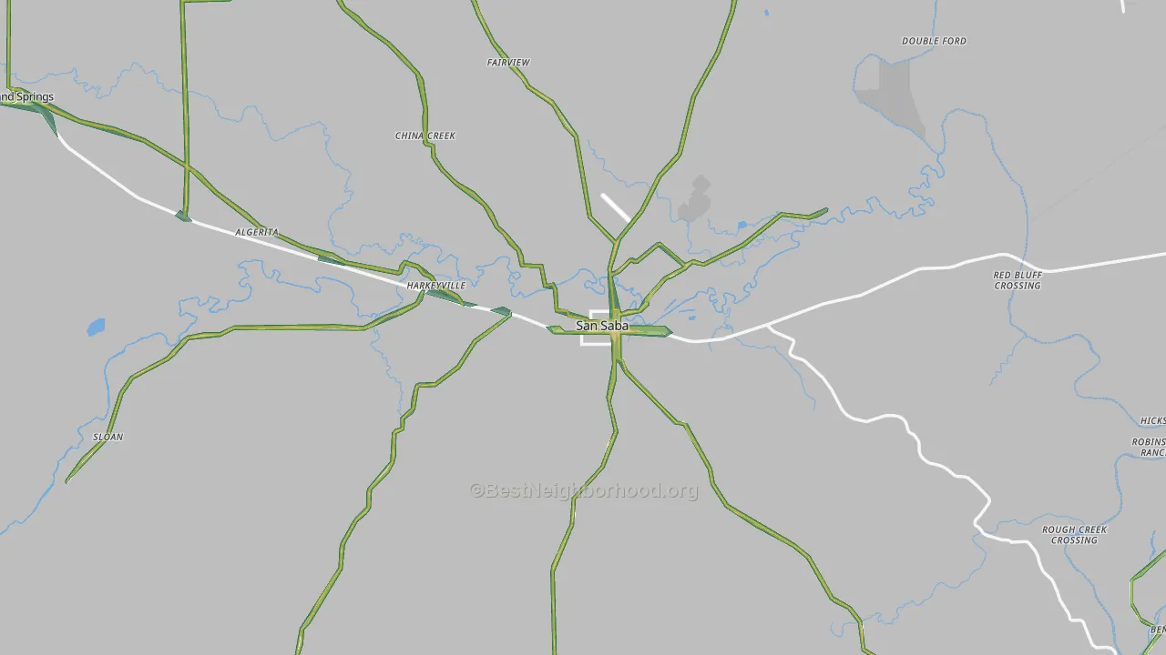 76877, TX Map of Noise Levels in 76877