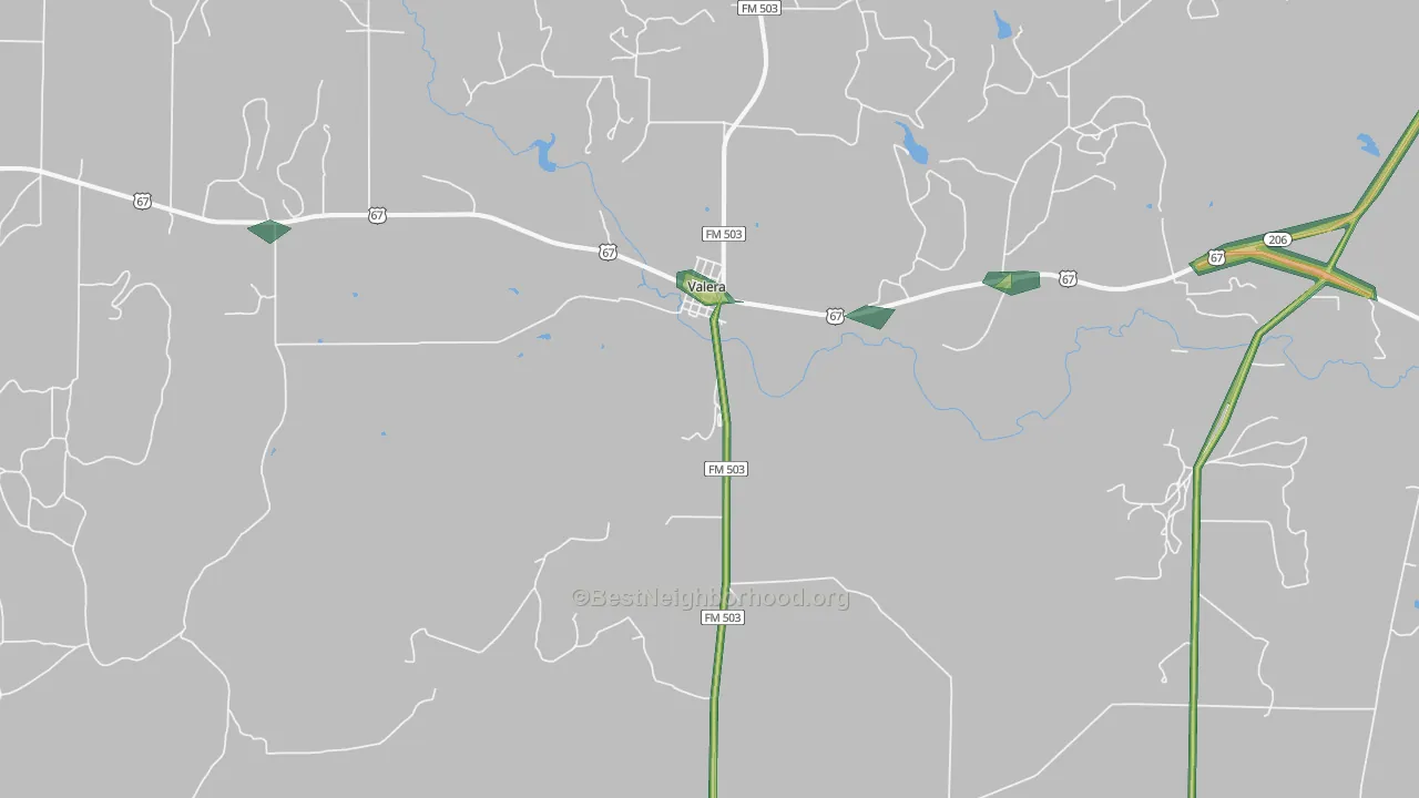 76884, TX Map of Noise Levels in 76884