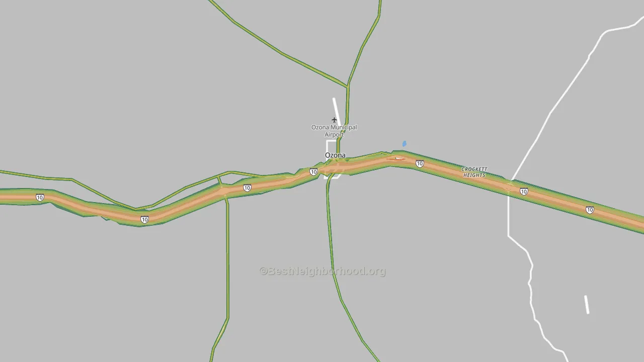 76943, TX Map of Noise Levels in 76943
