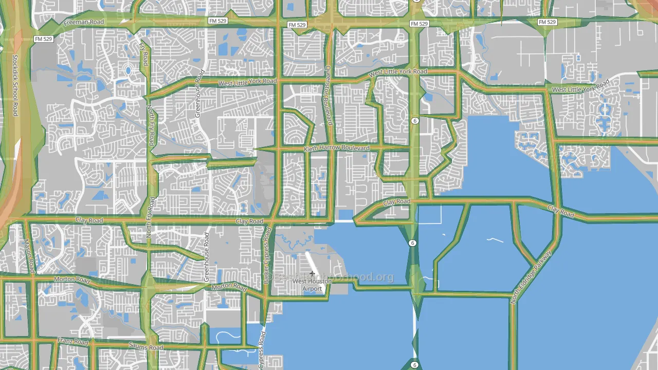 77084, TX Map of Noise Levels in 77084